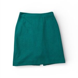 Elegant Teal Wool J. Crew Pencil Skirt -Like New- Size 4